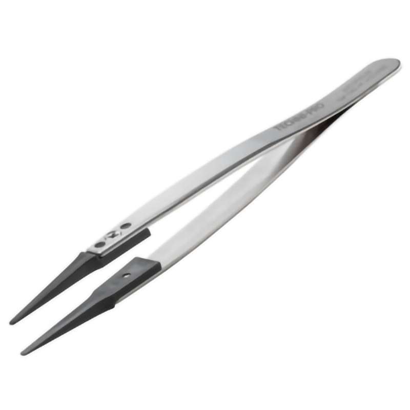 ESD Plastic Tip Tweezers, Style 242, Copolymer Tips A242CO, 5.1"